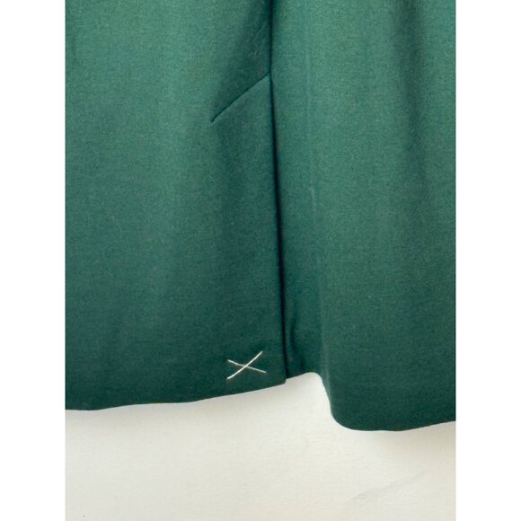 Talbots Dress Women 10 Green Refined Ponte Knit Peplum Sheath Knee Length Preppy - Picture 9 of 11